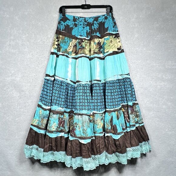 Alberto Makali Skirt Womens Size 10 Multicolored Gorgeous Floral Boho Maxi - Picture 1 of 10